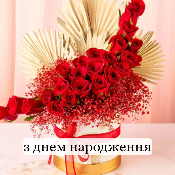 Виберіть картинку з шикарним букетом квітів і привітанням з днем __народження (3)