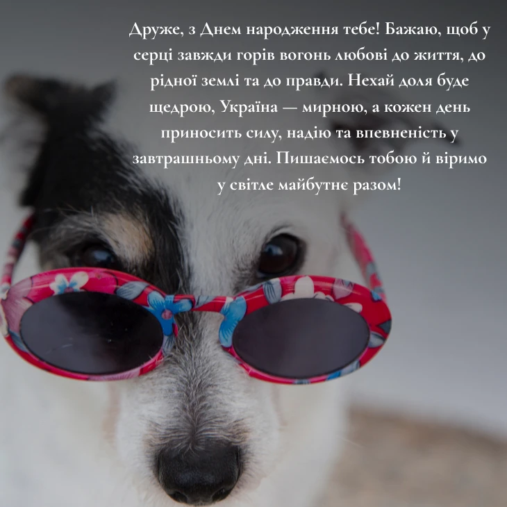 Патріотичні привітання другу з Днем народження