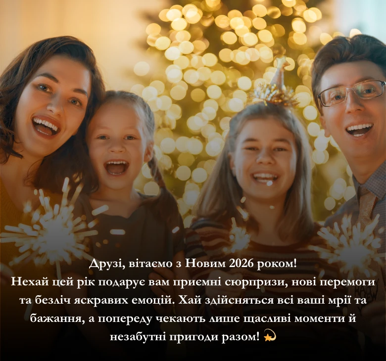 Приклади привітань з Новим роком 2026