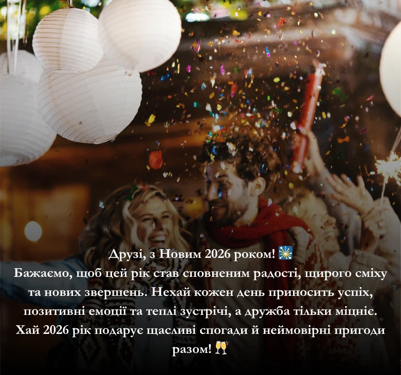 Приклади привітань з Новим роком 2026