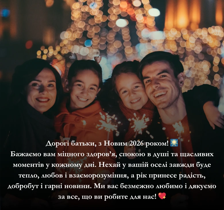 Приклади привітань з Новим роком 2026