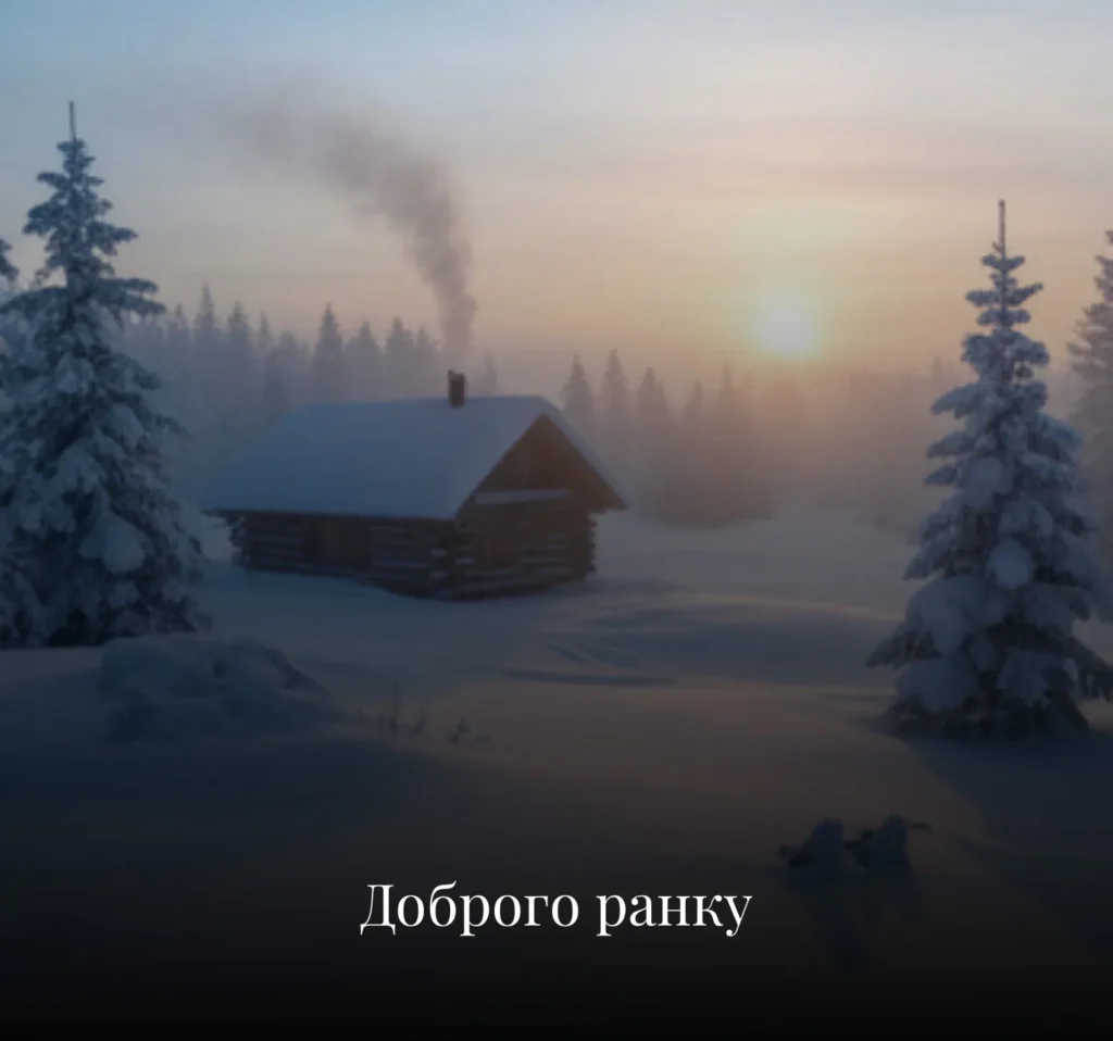 Гарні зимові листівки та картинки з добрим ранком у понеділок
